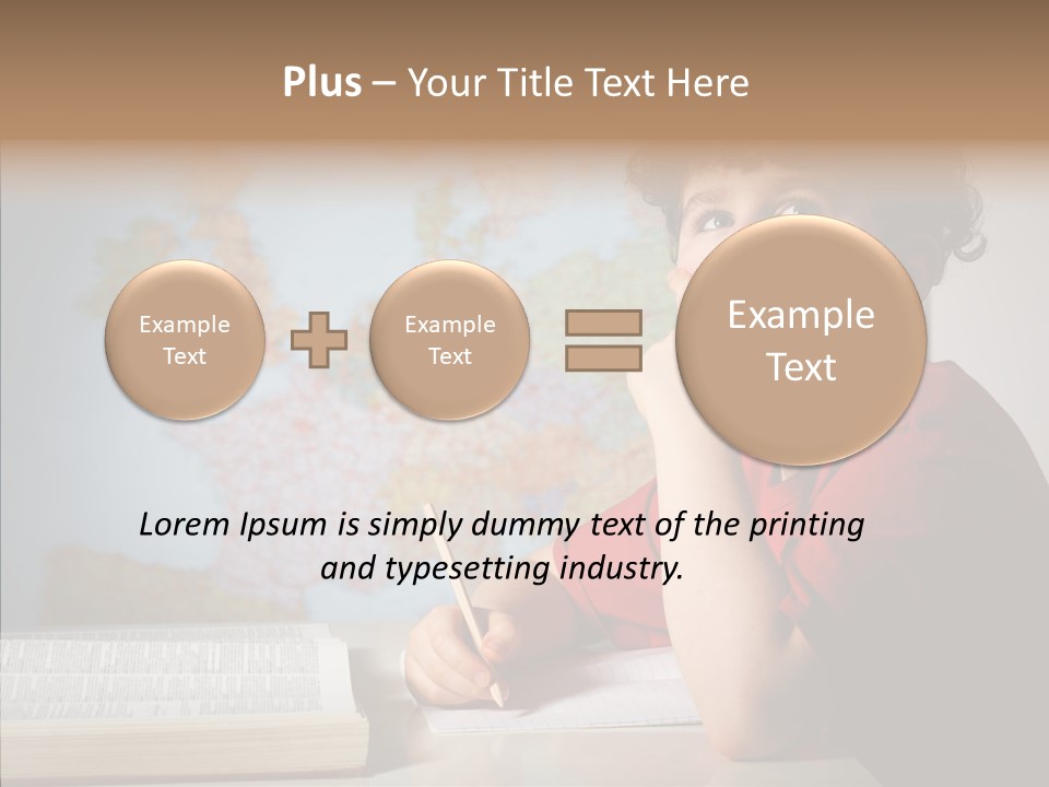 Reading Desk Male PowerPoint Template