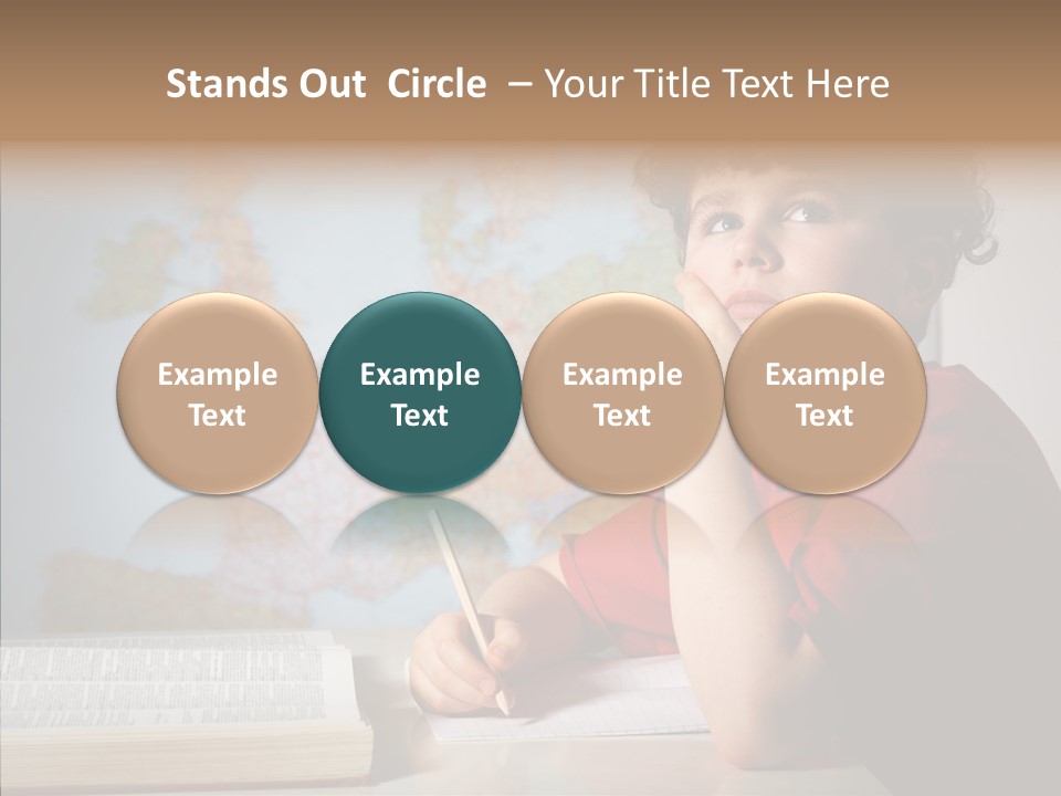 Reading Desk Male PowerPoint Template