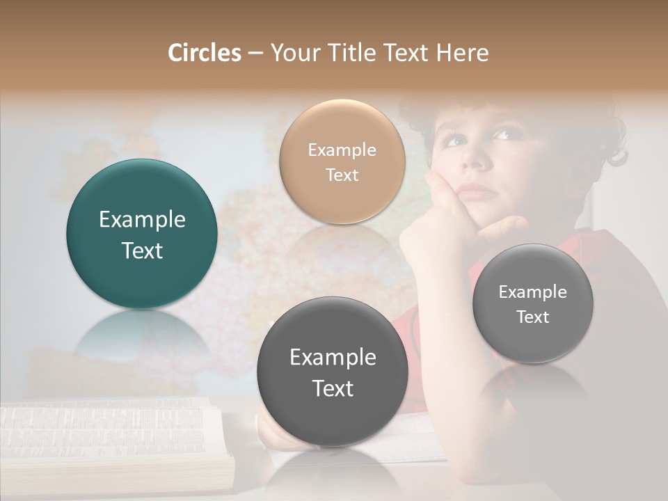 Reading Desk Male PowerPoint Template