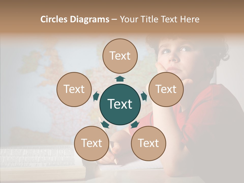 Reading Desk Male PowerPoint Template