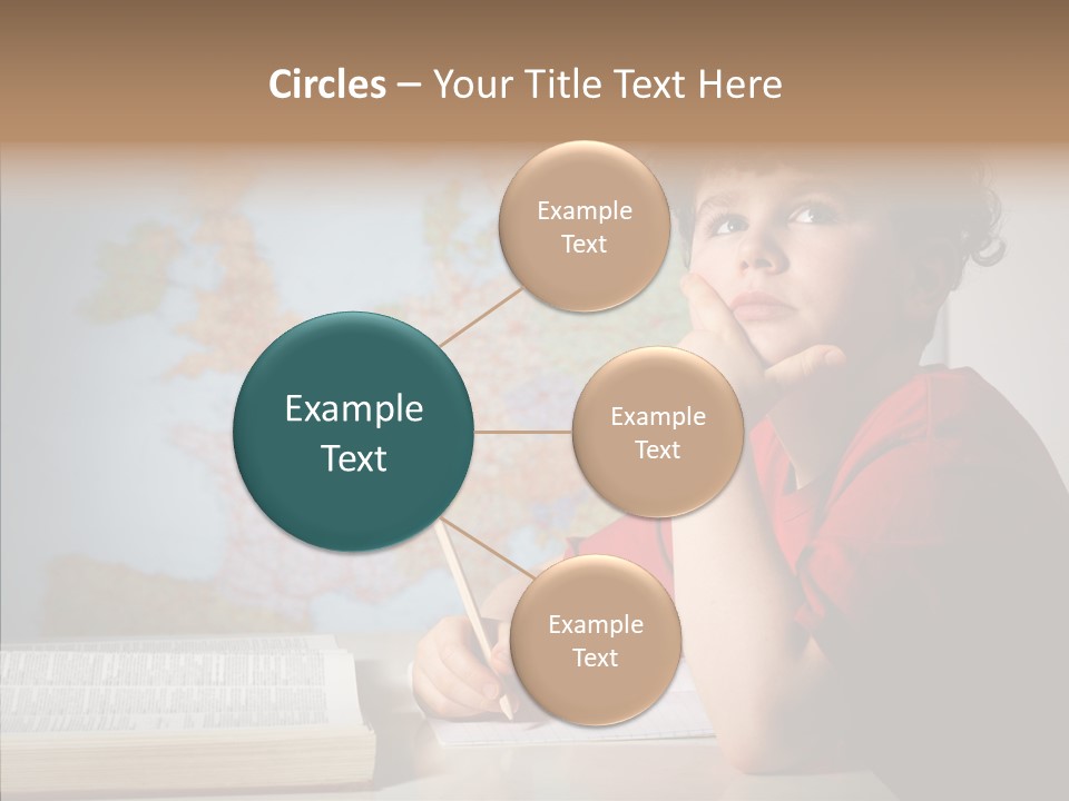 Reading Desk Male PowerPoint Template