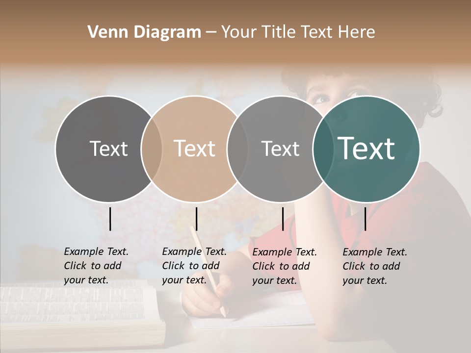 Reading Desk Male PowerPoint Template