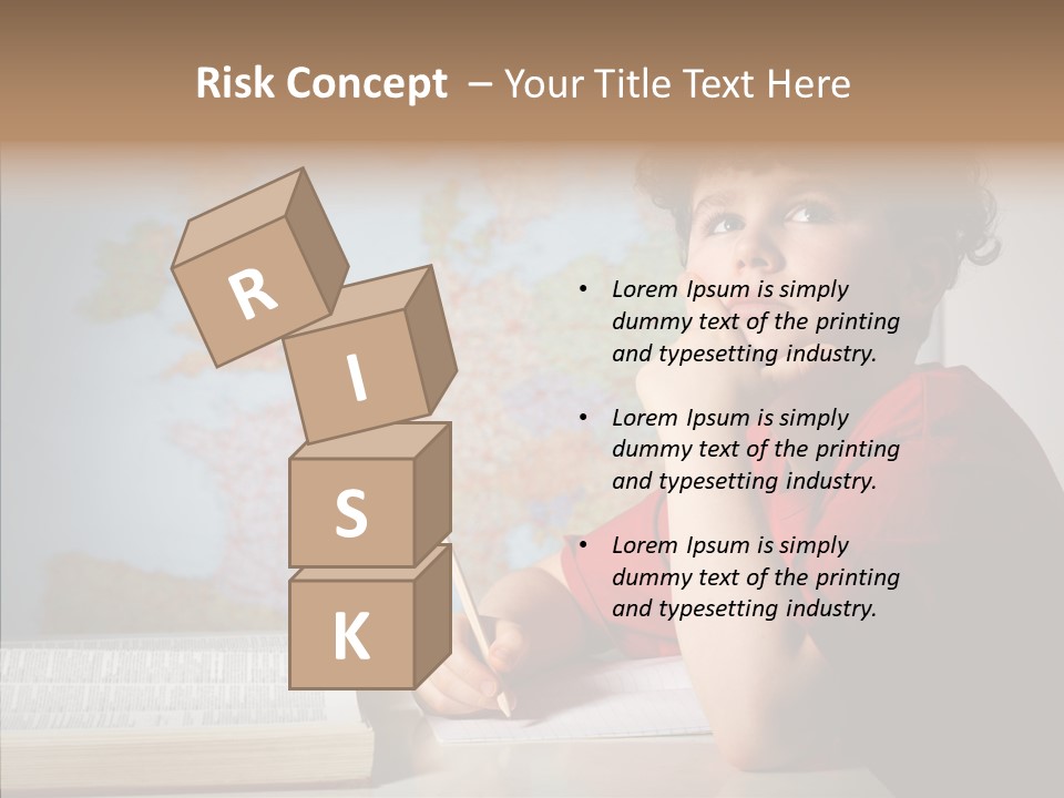 Reading Desk Male PowerPoint Template