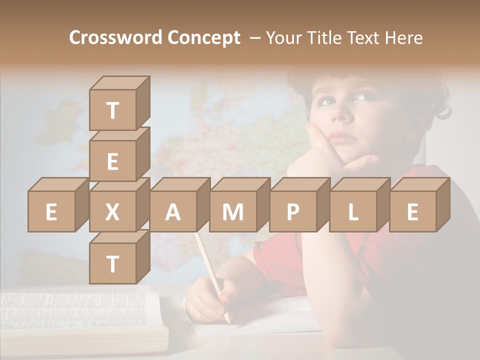 Reading Desk Male PowerPoint Template