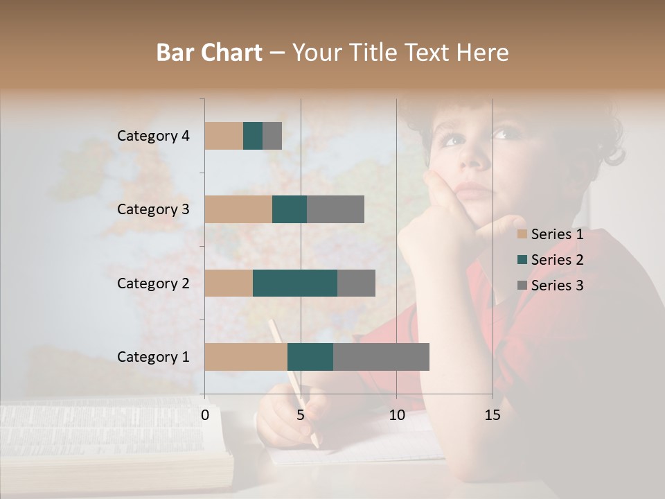 Reading Desk Male PowerPoint Template