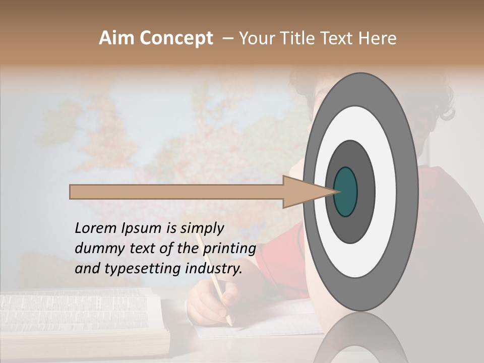 Reading Desk Male PowerPoint Template