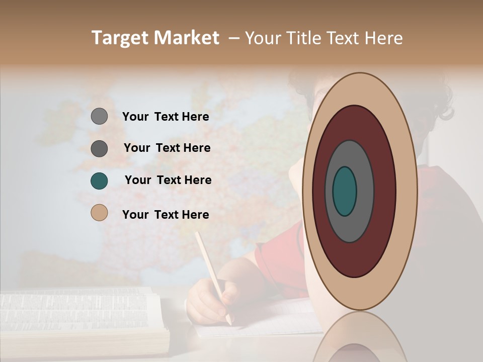 Reading Desk Male PowerPoint Template