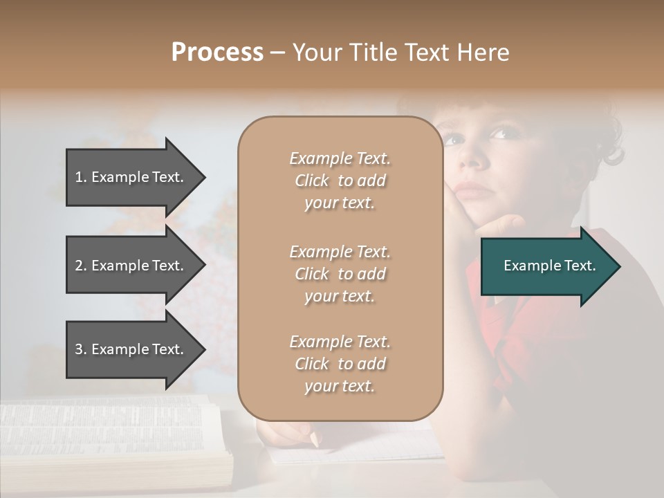 Reading Desk Male PowerPoint Template