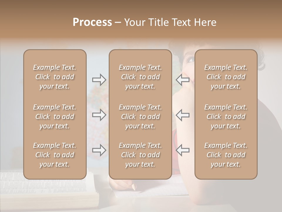 Reading Desk Male PowerPoint Template