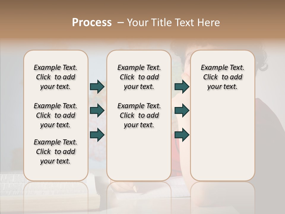 Reading Desk Male PowerPoint Template