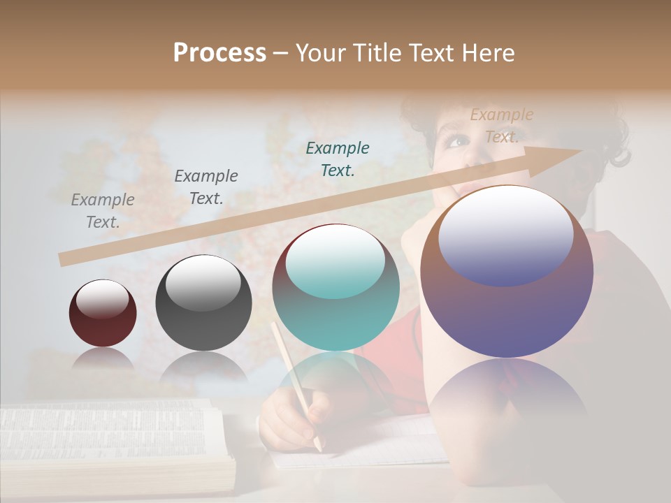 Reading Desk Male PowerPoint Template