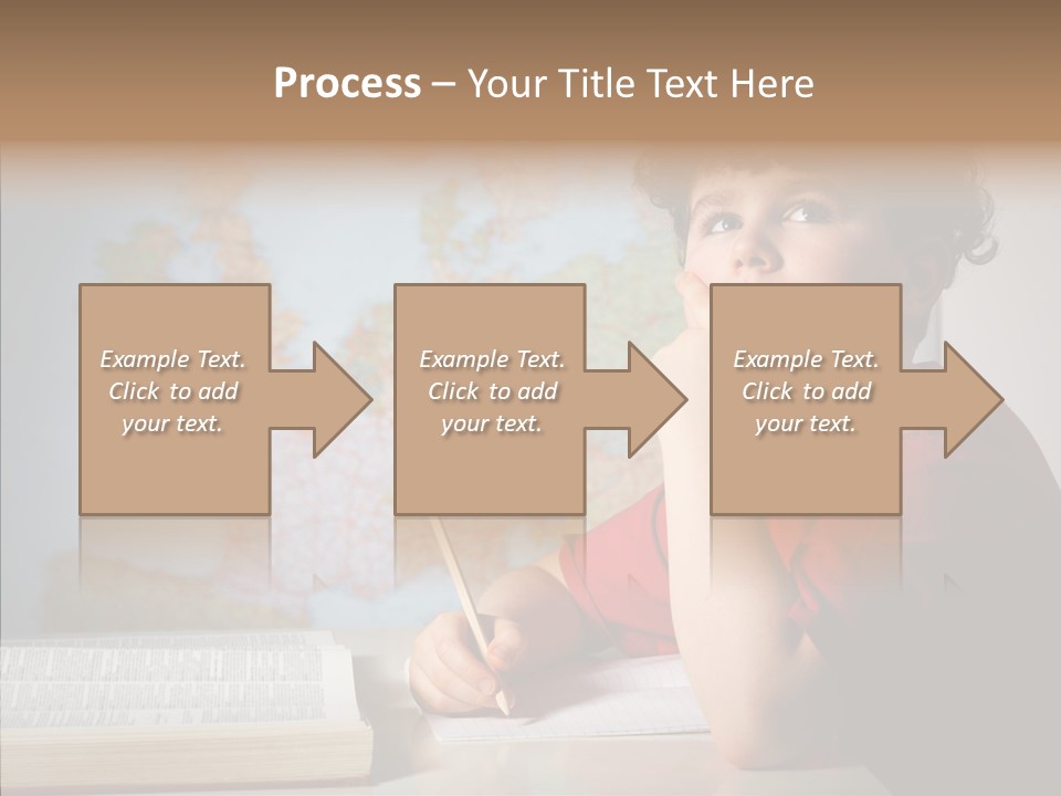 Reading Desk Male PowerPoint Template