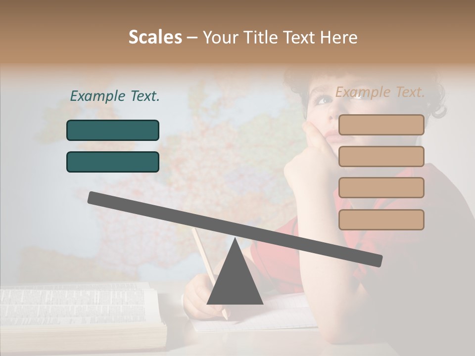 Reading Desk Male PowerPoint Template