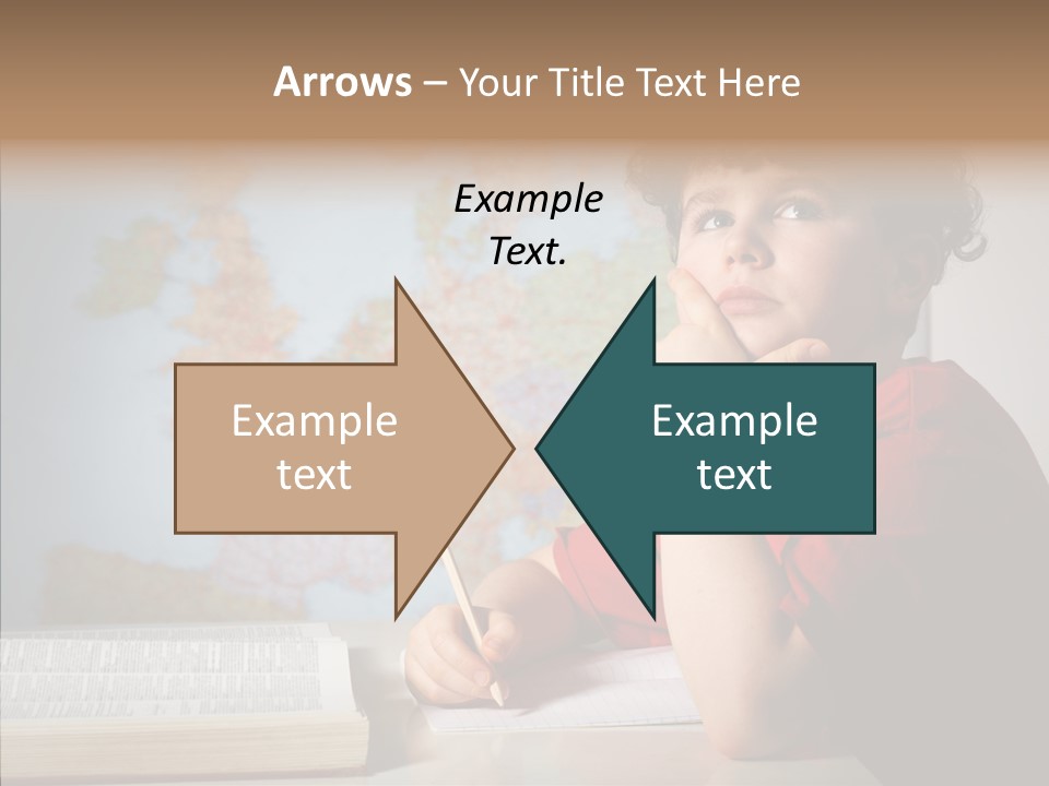 Reading Desk Male PowerPoint Template