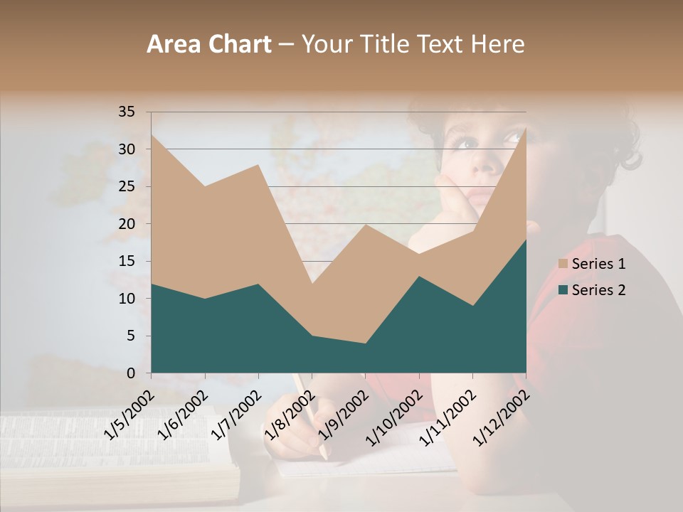 Reading Desk Male PowerPoint Template