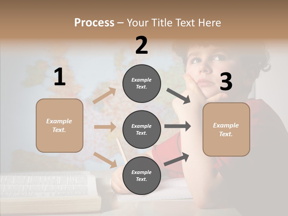 Reading Desk Male PowerPoint Template