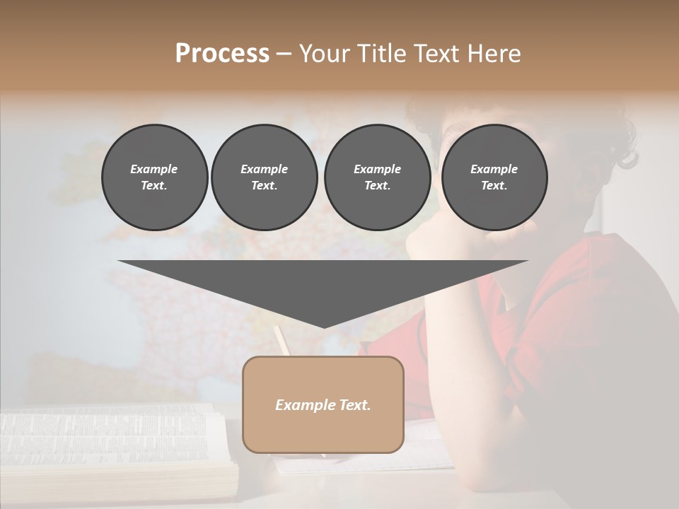 Reading Desk Male PowerPoint Template
