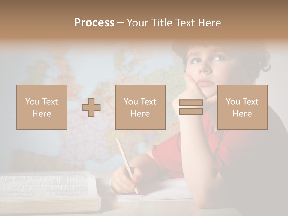 Reading Desk Male PowerPoint Template