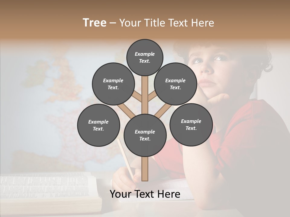 Reading Desk Male PowerPoint Template