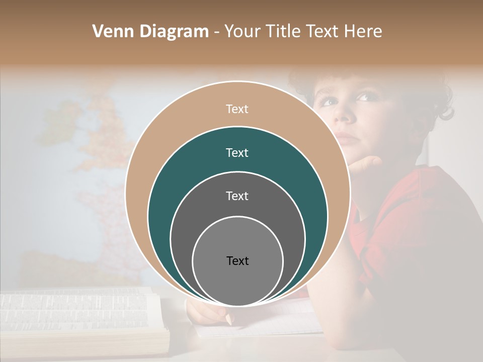 Reading Desk Male PowerPoint Template