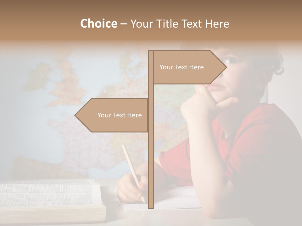 Reading Desk Male PowerPoint Template