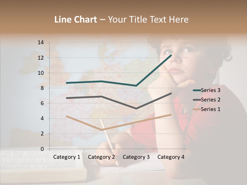 Reading Desk Male PowerPoint Template