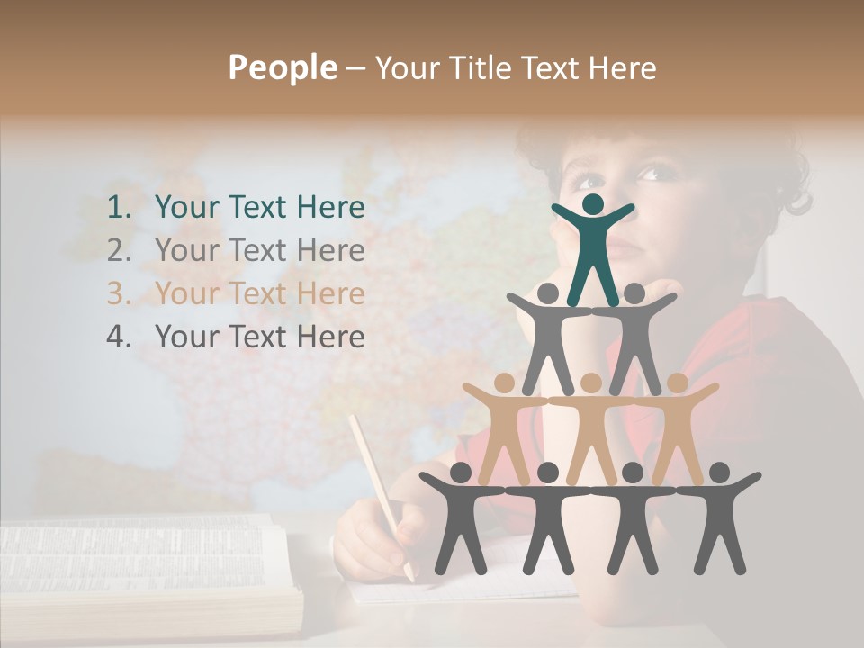 Reading Desk Male PowerPoint Template