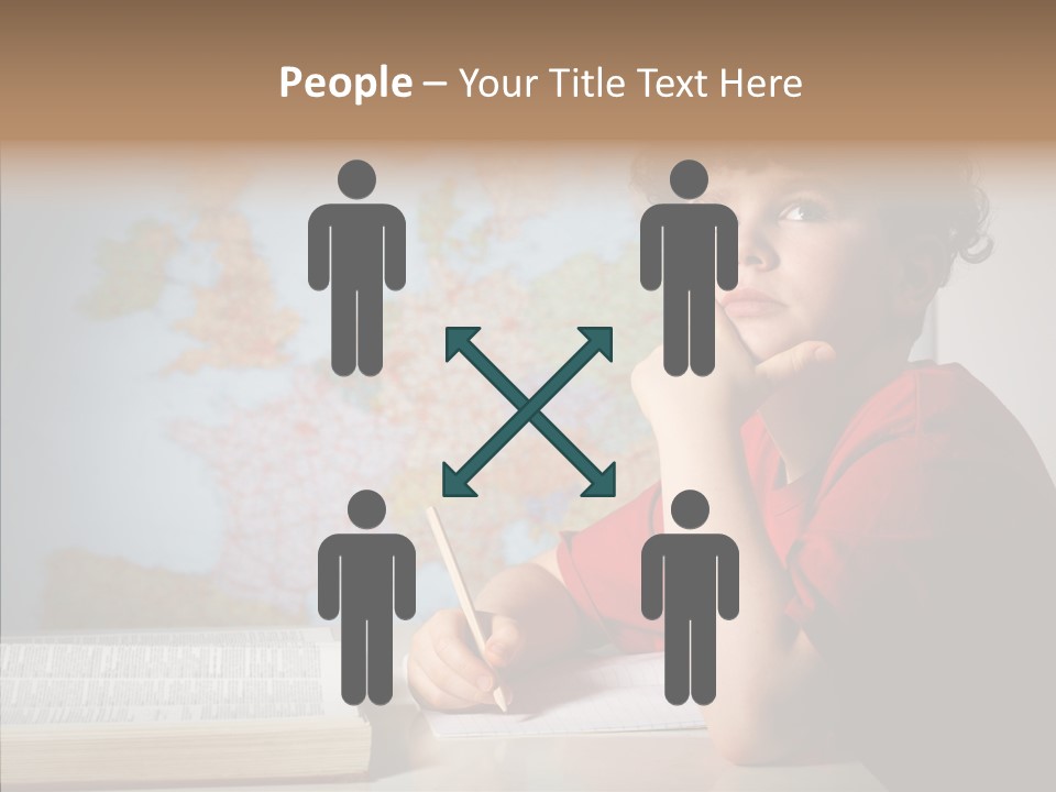 Reading Desk Male PowerPoint Template