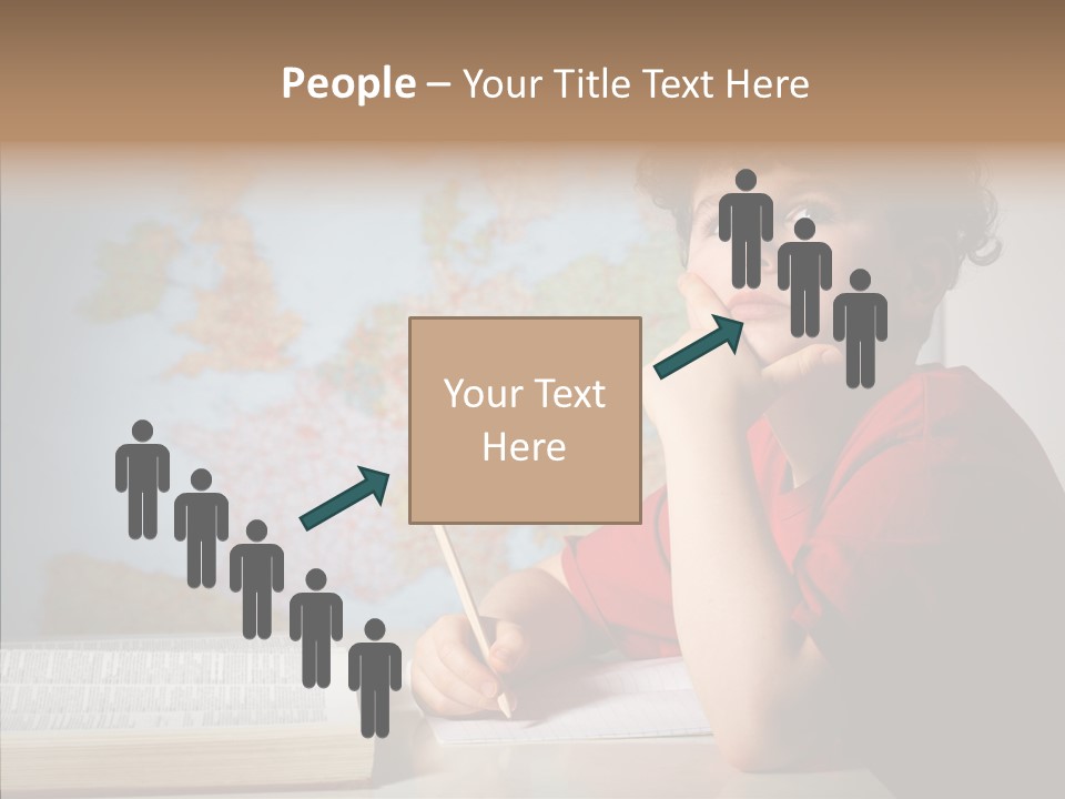 Reading Desk Male PowerPoint Template