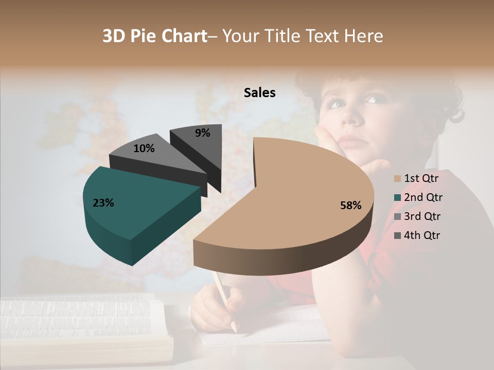 Reading Desk Male PowerPoint Template