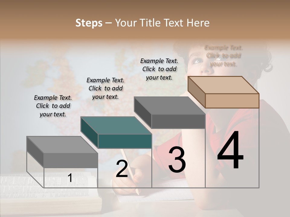 Reading Desk Male PowerPoint Template