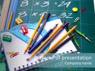 Notebook Education School PowerPoint Template