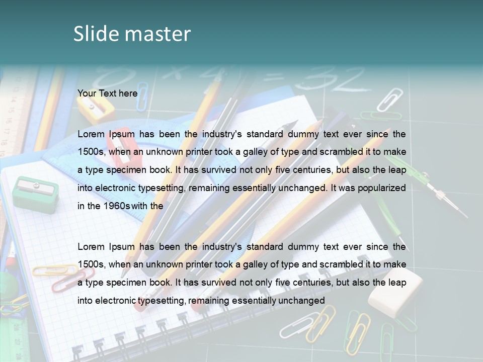 Notebook Education School PowerPoint Template