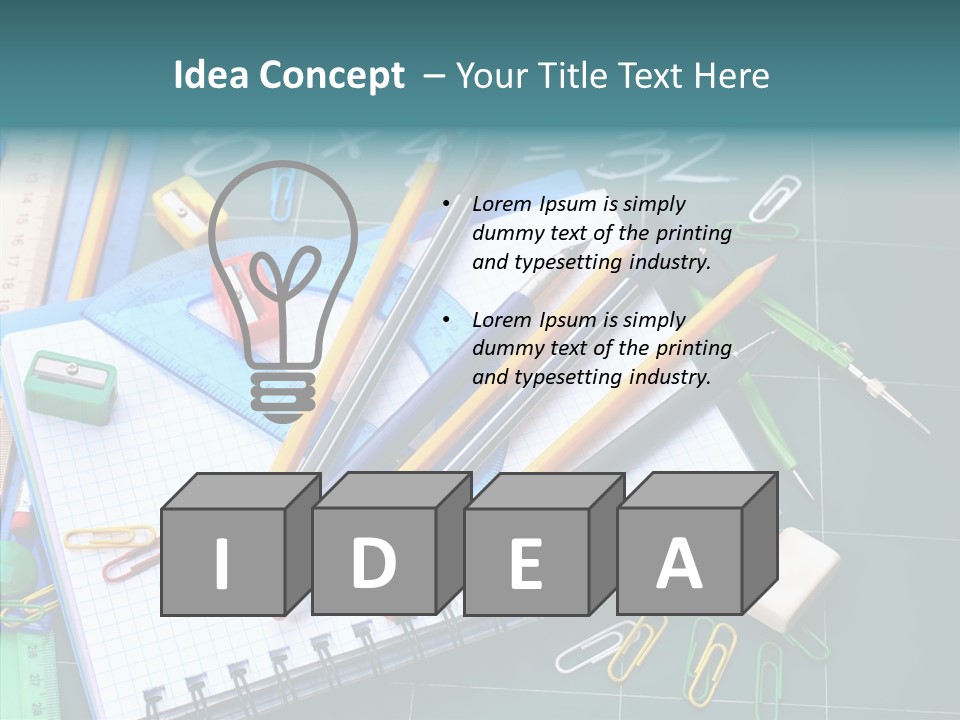 Notebook Education School PowerPoint Template