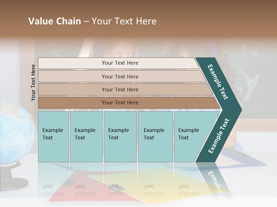 Kids Students In Classroom Helping Each Other PowerPoint Template