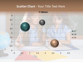 Kids Students In Classroom Helping Each Other PowerPoint Template