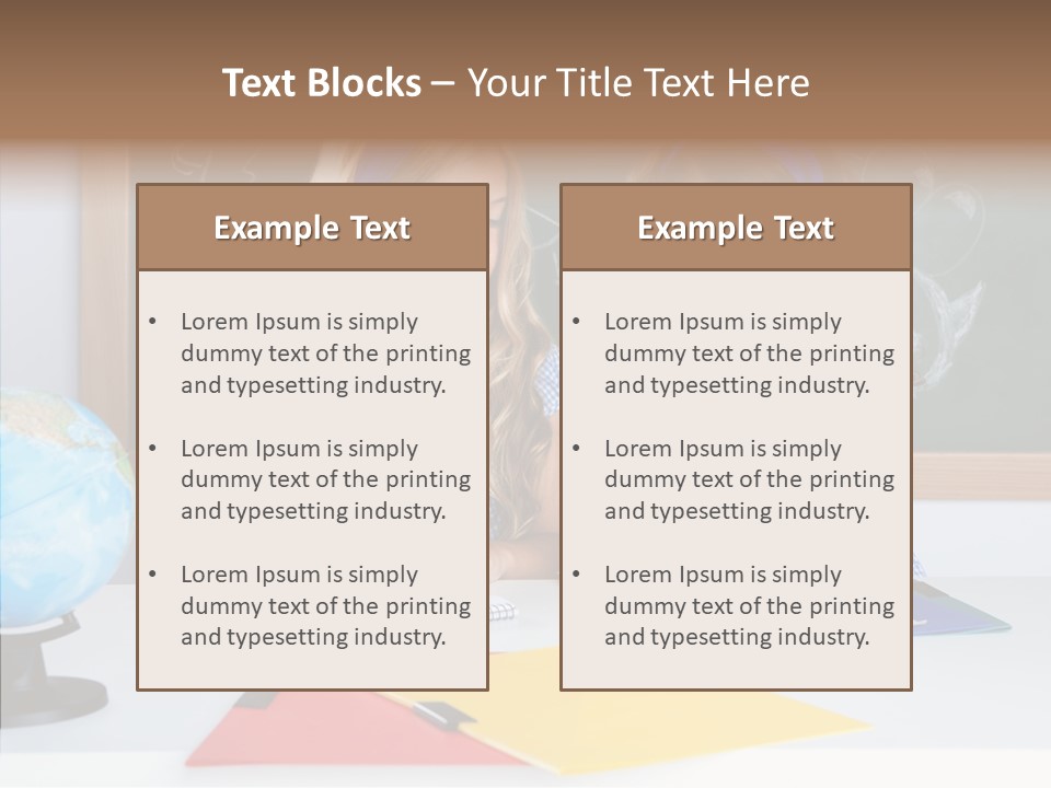 Kids Students In Classroom Helping Each Other PowerPoint Template