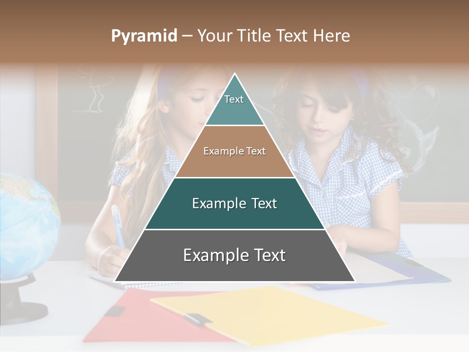 Kids Students In Classroom Helping Each Other PowerPoint Template