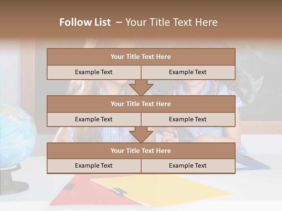 Kids Students In Classroom Helping Each Other PowerPoint Template