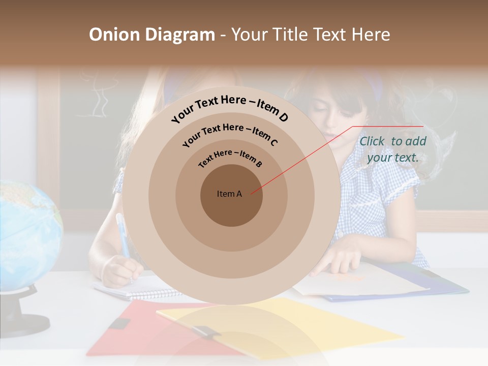 Kids Students In Classroom Helping Each Other PowerPoint Template