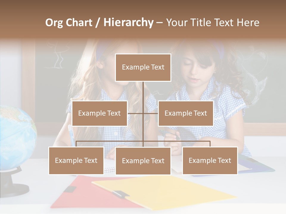 Kids Students In Classroom Helping Each Other PowerPoint Template