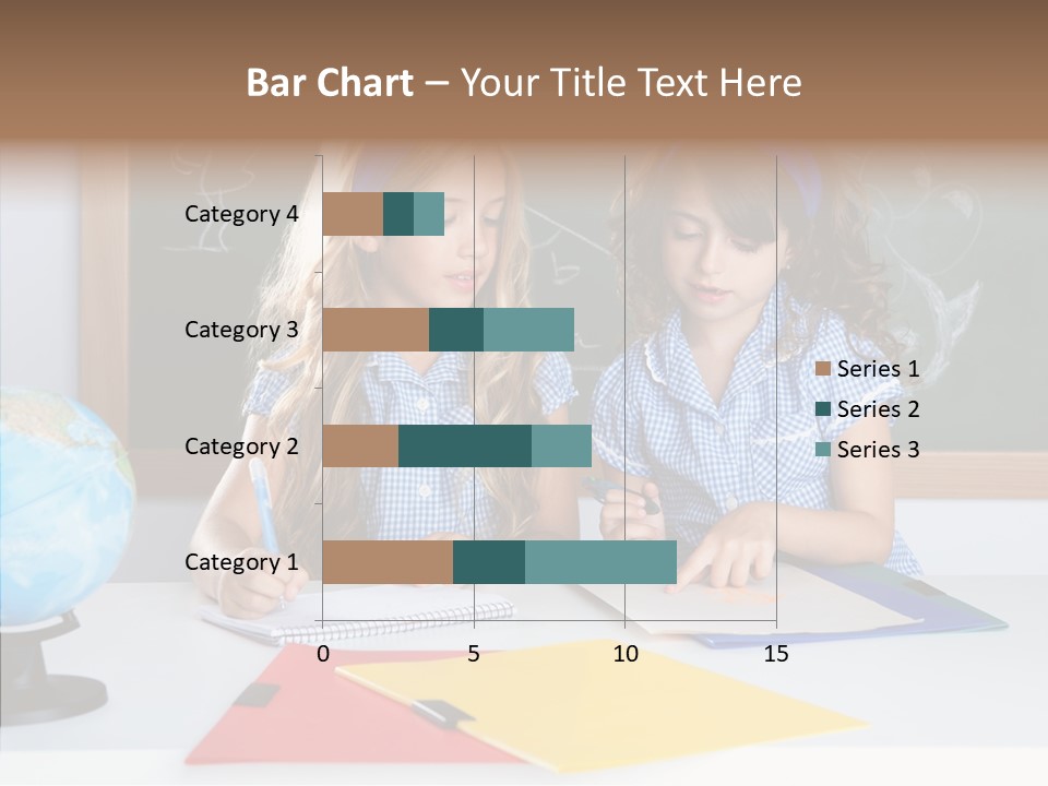 Kids Students In Classroom Helping Each Other PowerPoint Template