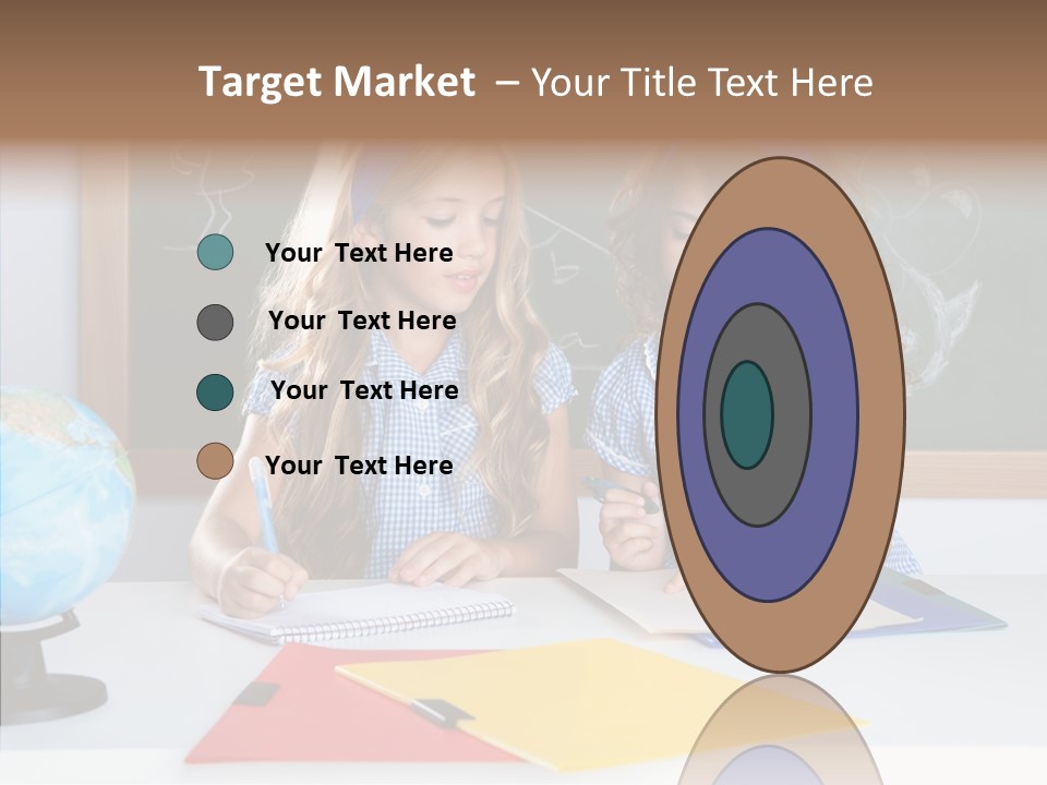 Kids Students In Classroom Helping Each Other PowerPoint Template