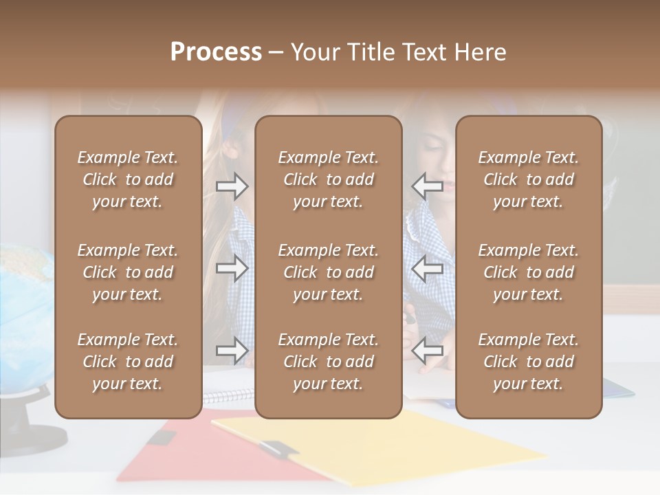 Kids Students In Classroom Helping Each Other PowerPoint Template