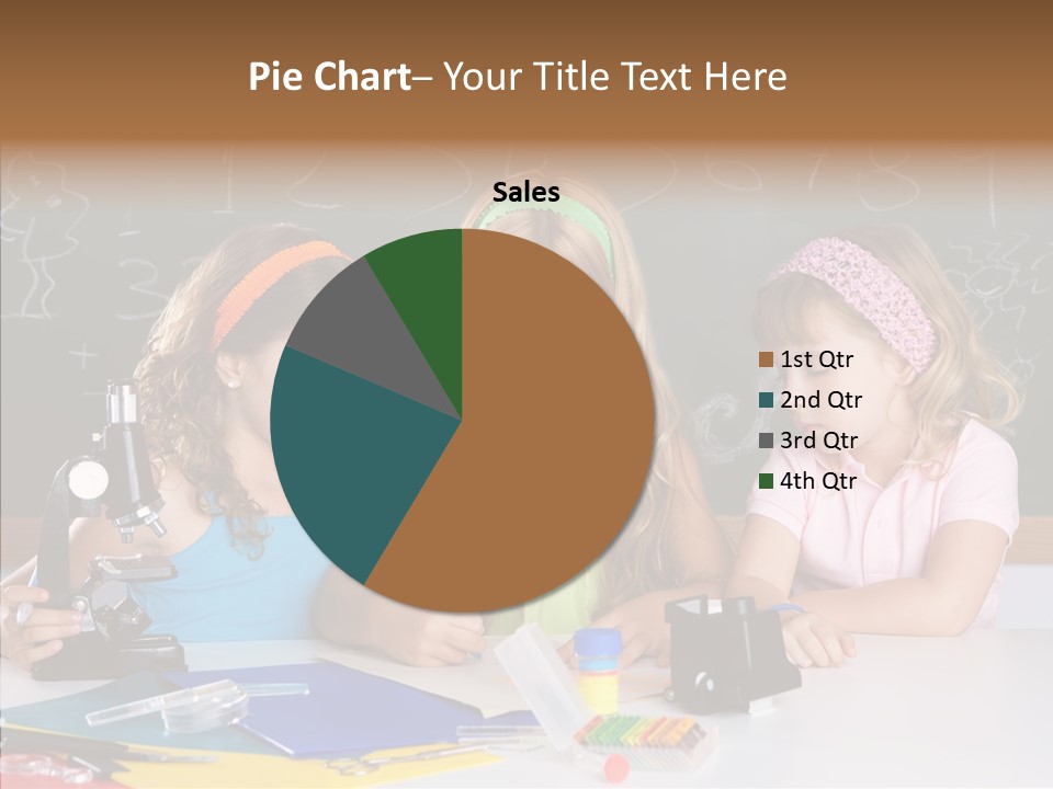 Kids Group Of Student Girls At School Classroom PowerPoint Template