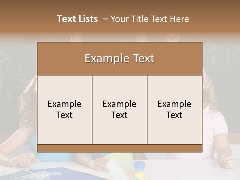 Smart Group Of Student Kids At School Classroom Raising Hand PowerPoint Template