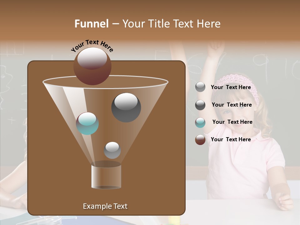 Smart Group Of Student Kids At School Classroom Raising Hand PowerPoint Template