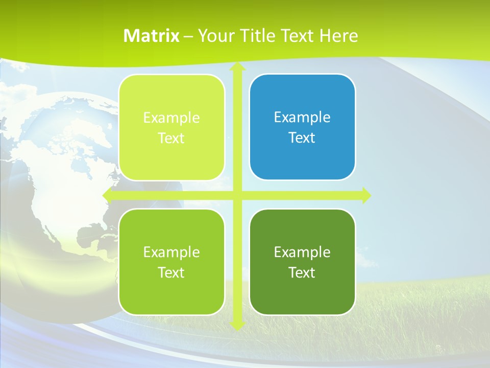 Globe On Grass PowerPoint Template