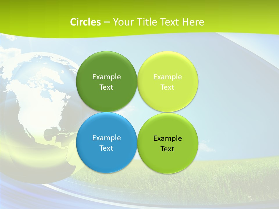 Globe On Grass PowerPoint Template