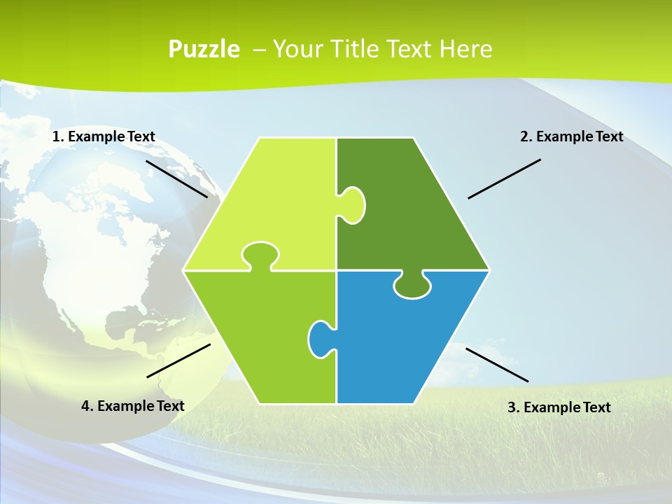 Globe On Grass PowerPoint Template